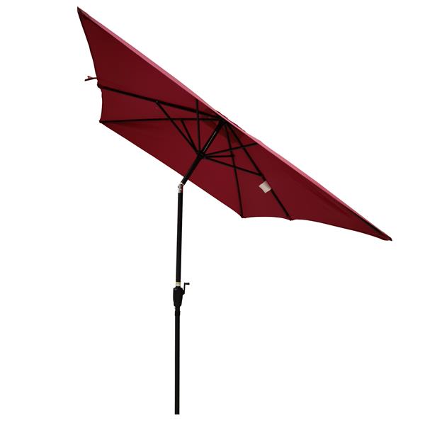 6 x 9ft  Patio Umbrella Outdoor  Waterproof Umbrella with Crank and Push Button Tilt without flap for Garden Backyard Pool  Swimming Pool Market