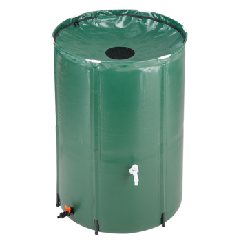 100 Gallon Folding Rain Barrel Water Collector Green