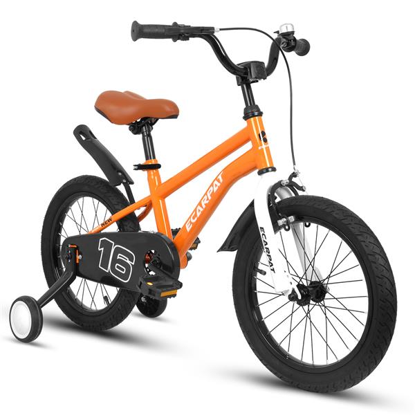 A16114 Kids Bike 16 inch for Boys & Girls with Training Wheels, Freestyle Kids' Bicycle with fender.