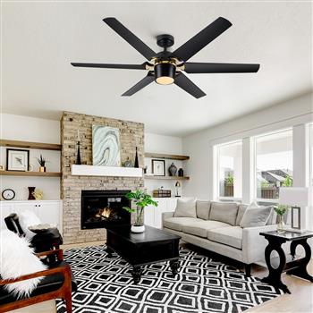 Modern 60\\" Integrated LED Light Ceiling Fan with Remote Control