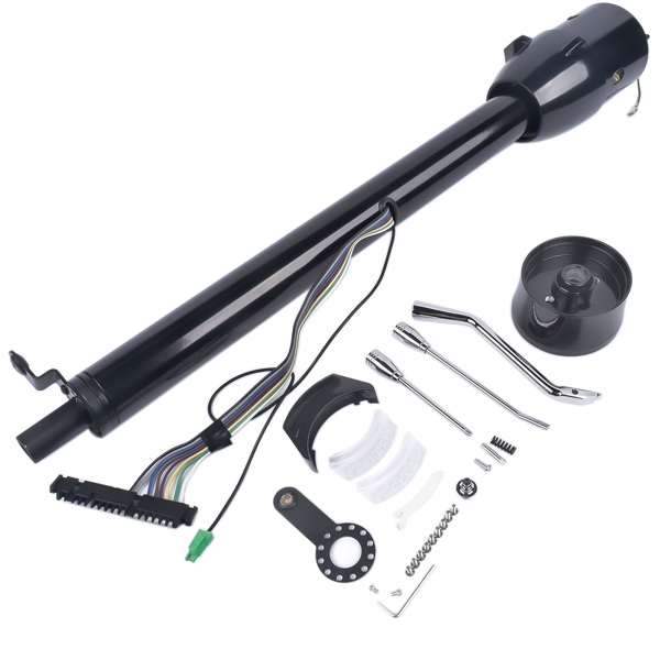 Street Hot Rod 30" Black Steering Column Tilt Auto Floor Shift w/ Adapter No Key