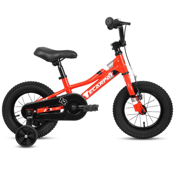 Kids' Bike 12 Inch Wheels, 1-Speed Boys Girls Child Bicycles For2-4Years, With Removable Training Wheels Baby Toys, Front V Brake, Rear Holding Brake