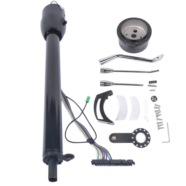 Street Hot Rod 30" Black Steering Column Tilt Auto Floor Shift w/ Adapter No Key