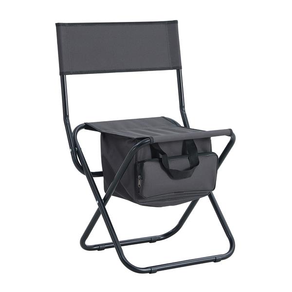 4-piece Folding Outdoor Chair with Storage Bag, Portable Chair for indoor, Outdoor Camping, Picnics and Fishing,Grey