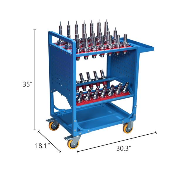 Tool Cart 40 Taper Tool Holder CNC Tool Cart CAT40 tool trolley BT40 Service Carts CNC machine tool service cart (CAT40 35 Capacity)