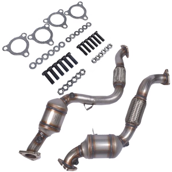 2x Front Catalytic Converters for Porsche Cayenne 3.6L V6 GAS DOHC 2008 2009 2010 95511303501 955113033AX