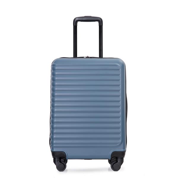 20" Carry on Luggage Lightweight Suitcase, Spinner Wheels, Blue