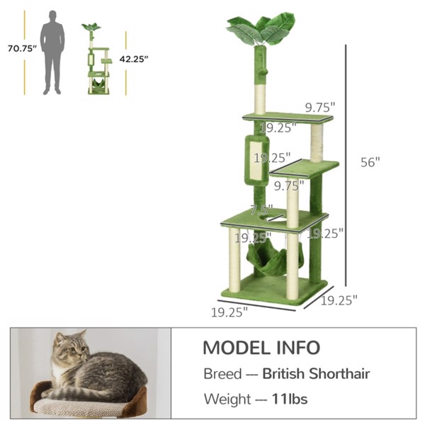 Wooden Cat House/Cat Trees /Cat Climbing Tower ( Amazon Shipping)（Prohibited by WalMart）