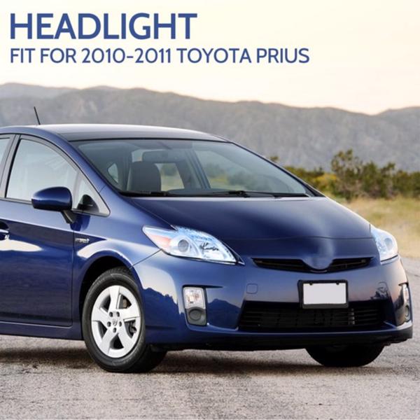 Headlights Assembly Compatible with 2010-2011 Toyota Prius,Driver and Passenger Side