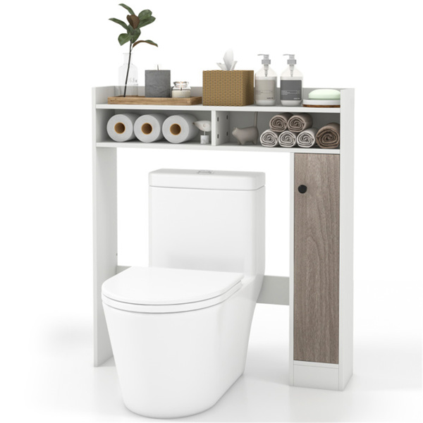 White bathroom cabinet, bathroom storage rack