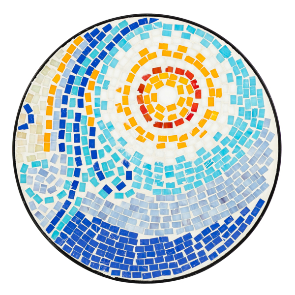 Artisasset Blue Hawaiian Sun Mosaic Round Terrace Bistro Table