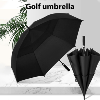 Extra Large Golf Umbrella Automatic Open Windproof Waterproof Dual Canopy Storm