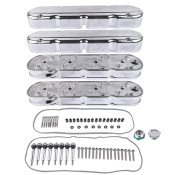 Polished Engine Valve Covers for Chevrolet Small Block V8 LS1 LS2 LS3 LS6 293 325 364 376 427 Ci 8082-3P 8082-3 JM8082-3