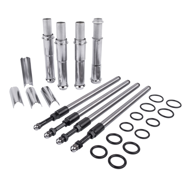 Adjustable Pushrods Chrome Cover Kit for Harley-Davidson Twin Cam Models 1999-2017