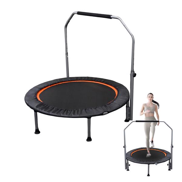 40 Inch Fitness Rebounder Trampoline for Adults, Indoor Exercise Trampoline with Safety Pad Max. Load 300 LBS for Gym Living Room Yoga Room