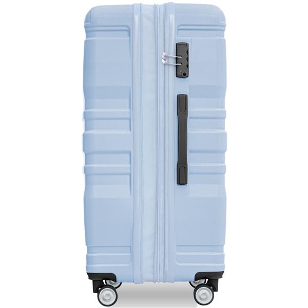 Luggage Sets New Model Expandable ABS Hardshell 3pcs Clearance Luggage Hardside Lightweight Durable Suitcase sets Spinner Wheels Suitcase with TSA Lock 20''24''28''( baby blue)