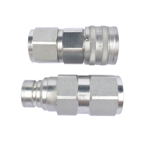 3/4'' NPT 5/8'' Body High Flow Hydraulics Flat Face Quick Connect Coupler Set