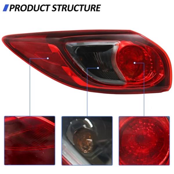 Tail Light Assembly Replacement for 2013 2014 2015 2016 Mazda CX-5 Halogen Outer Tail Lamp Right Passenger Side Bulbs Included