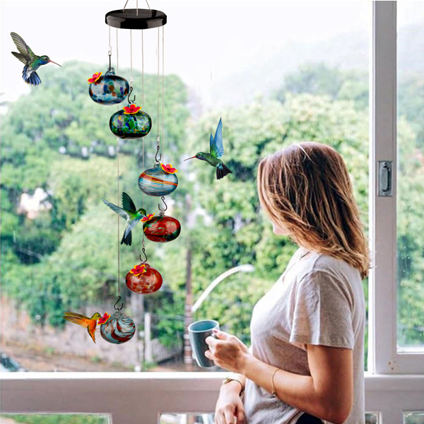 Wind Chimes Hummingbird Feeder【Shipment from FBA】