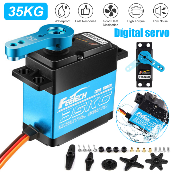 Waterproof 35kg Full Metal Gear Digital Servo HIGH TORQUE & SPEED RC Car Servo