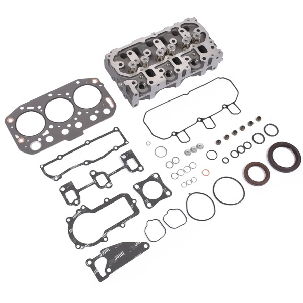 Complete Cylinder Head & Full Gasket Kit for Yanmar 3TNV70 3TNV70-ASA 3TNV70-HGE 3TNV70-XBV Engine VIO10-2 VIO15-2A VIO15-3 Digger John Deere Gator XUV 850D Hitachi ZX17U-2 ZAXIS17U-2 Excavators