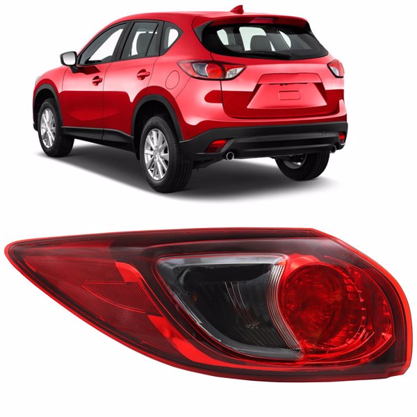 Tail Light Assembly Replacement for 2013 2014 2015 2016 Mazda CX-5 Halogen Outer Tail Lamp Left Driver Side Bulbs Included