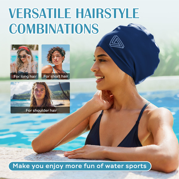 Large Swimming Cap, Suitable for Men and Women, Specially Designed Swimming Cap, Suitable for Very Long and Thick Curly Hair and Braids, Keep Hair Dry（No shipments on weekends）