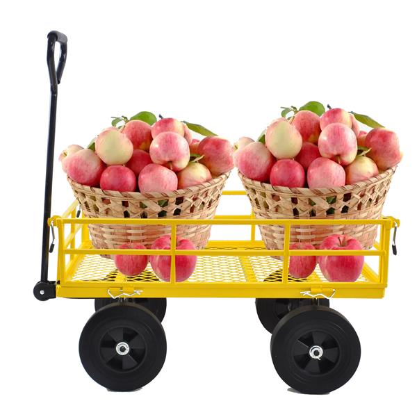 Tools cart Wagon Cart Garden cart trucks make it easier to transport firewood  Yellow