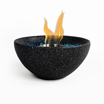 Tabletop Fire Pit Black, Table Top Fire Bowl Outdoor & Indoor Portable Ethanol Fireplace Alcohol Fire Pot