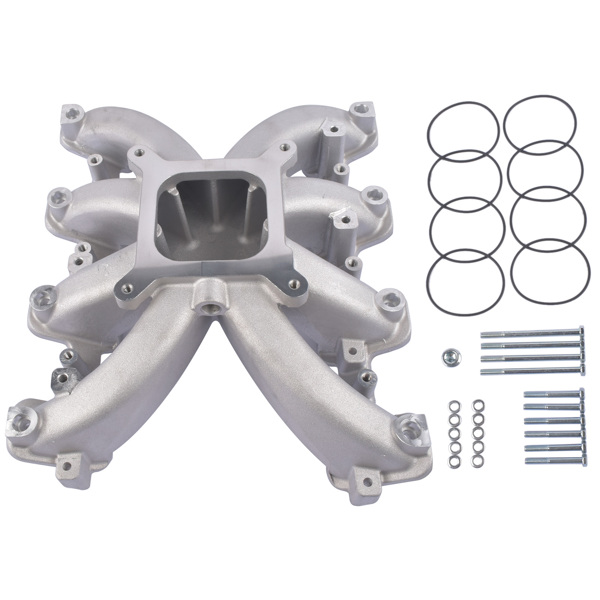 Single Plane Mid-Rise EFI Intake Manifold for Cadillac Chevrolet GMC Hummer LS3 L92 Engines 4150 Square Bore Flange