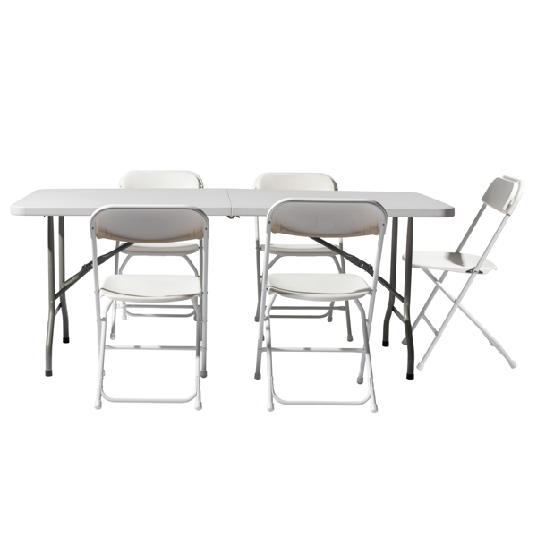 6FT Outdoor Courtyard Foldable Long Table