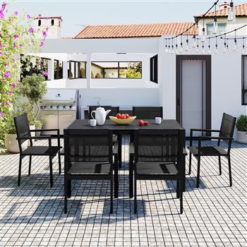 High-quality Steel Outdoor Table and Chair Set, Suitable for Patio, Balcony, Backyard.