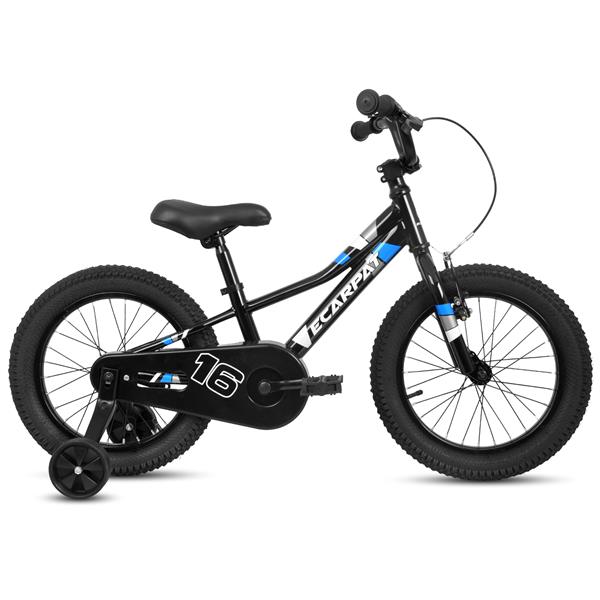 Kids' Bike 16 Inch Wheels, 1-Speed Boys Girls Child Bicycles For4-7Years, With Removable Training Wheels Baby Toys,  Front V Brake, Rear Holding Brake