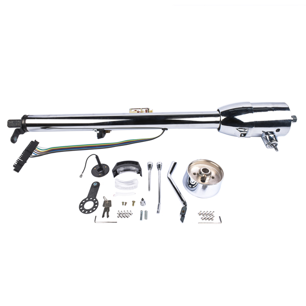 32" Chrome Stainless Tilt Steering Column with Key Auto Hot Rod R91004C-32"