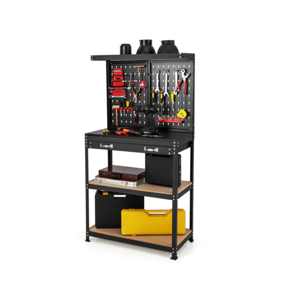 Garage workbench with drawer tool table