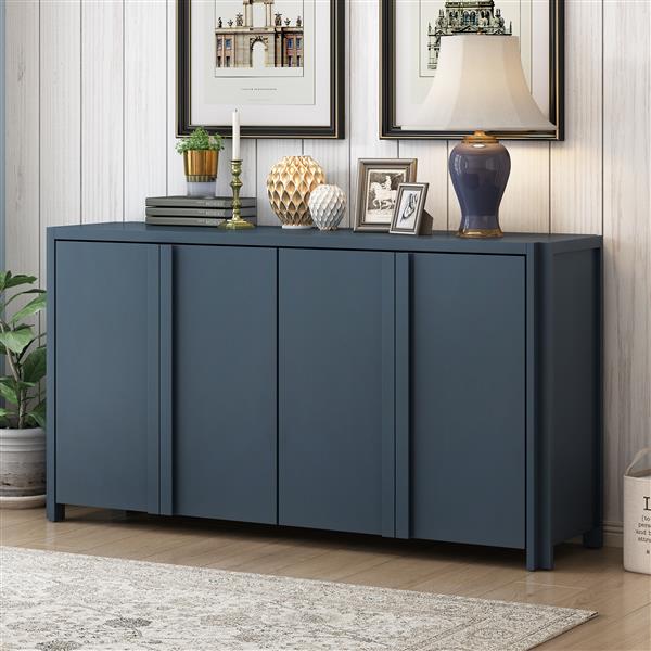 Designed Storage Cabinet Sideboard with 4 Doors , Adjustable Shelves, Suitable for Living Rooms,  Entrance  and  Study Rooms.