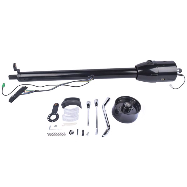 32" GM Chevy Black Stainless Steel Tilt Steering Column Shift Automatic No Key