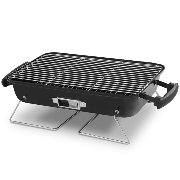 Portable Charcoal Grill, Tabletop Outdoor Barbecue Smoker, Small BBQ Grill for Outdoor Cooking Backyard Camping Picnics Beach