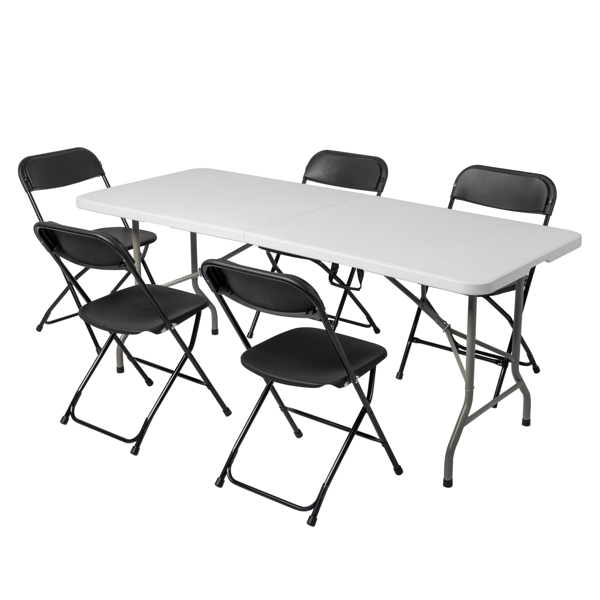 6FT Outdoor Courtyard Foldable Long Table