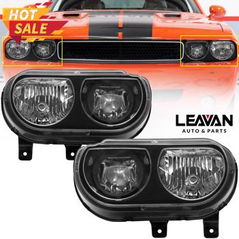 Fit For 2008-2014 Dodge Challenger Headlights Assembly Lamp Black CH2502219