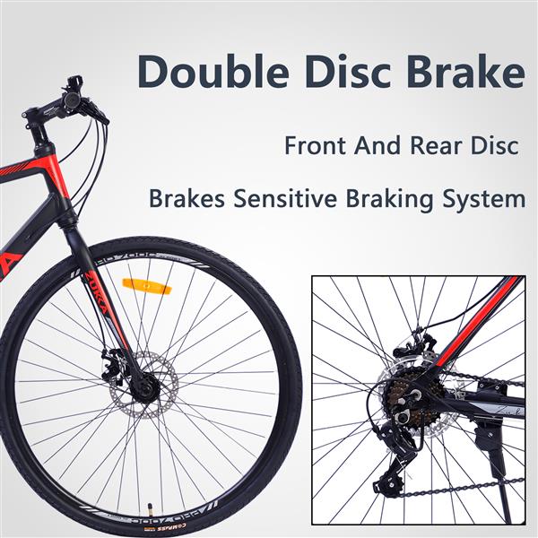 21 Speed Hybrid bike Disc Brake 700C Road Bike For men women's City Bicycle