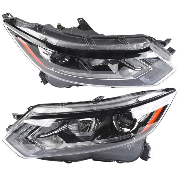 Right + Left Halogen Projector Headlight w/LED Fits Nissan Rogue Sport 2020-2022 260106MR0A 260606MR0A