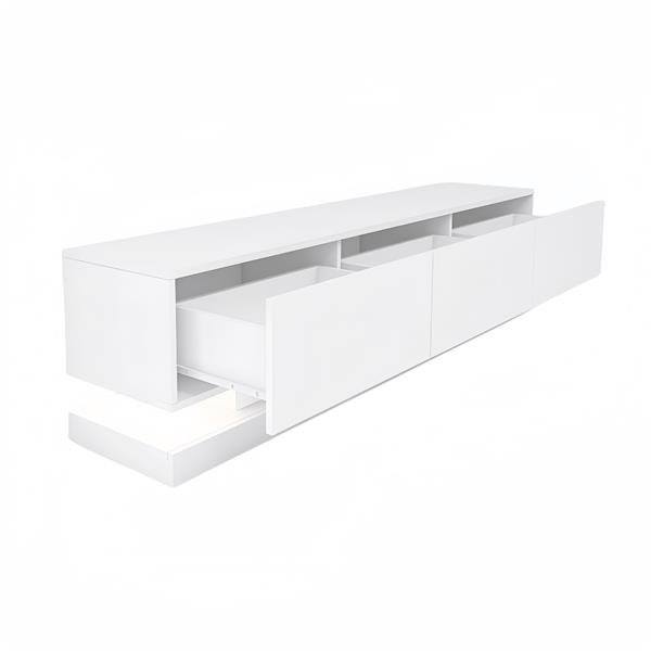 High Gloss TV Cabinet With 4 Drawers with 16 colors RGB Led Light Buletooth Control