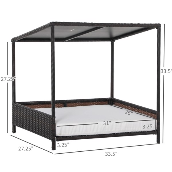 Dog Bed/ Dog House  /  Rattan Pet Sofa ( Amazon Shipping)（Prohibited by WalMart）