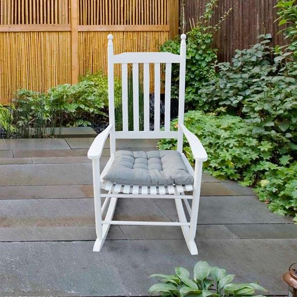 wooden porch rocker chair  WHITE, without mat