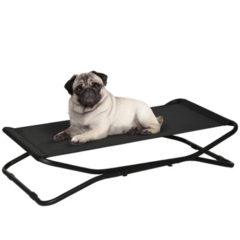 43.75 \\"L Foldable Elevated Pet Bed Black