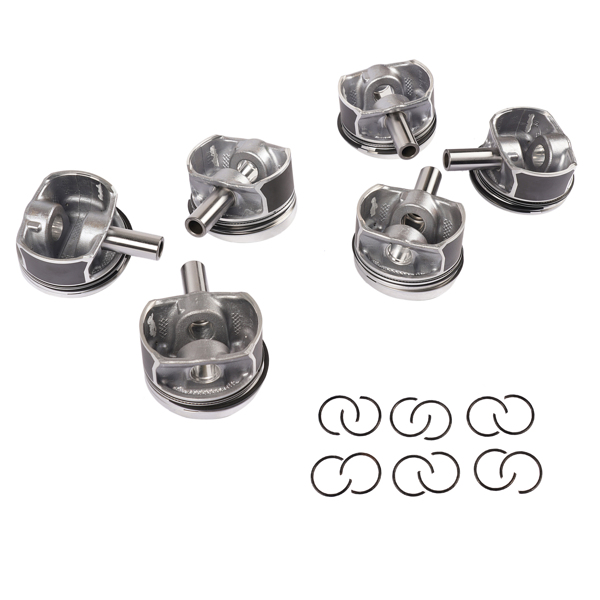 6Pcs Pistons Rings Kit for Phaeton Passat Touareg Porsche Cayenne Audi Q7 06-17