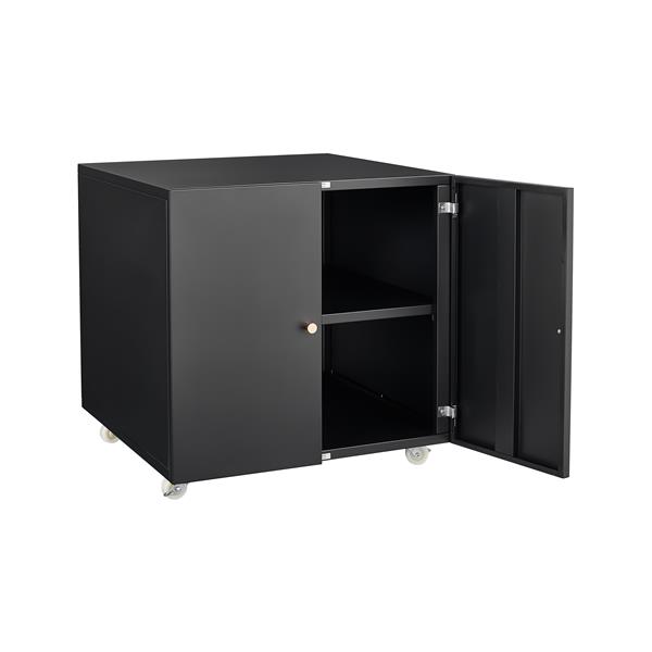 Office furniture Copier Cabinet black 2 door steel copier stand mobile pedestal file Printer Stand