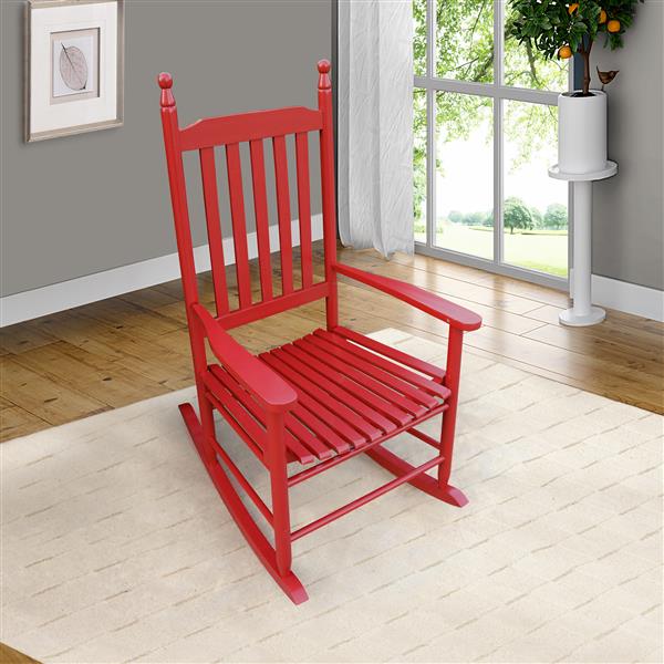 Wooden porch rocker chair  Rose Red