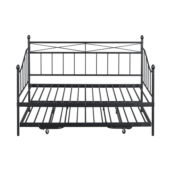 Metal Daybed with Pop-up Trundle